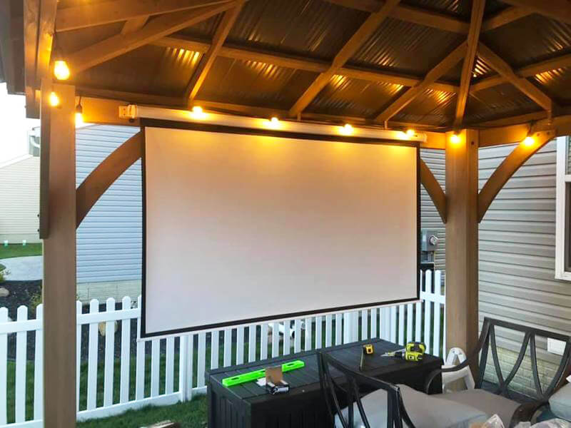 Welcome To My Gazebo Theater, Outdoor Projector Mount Ideas