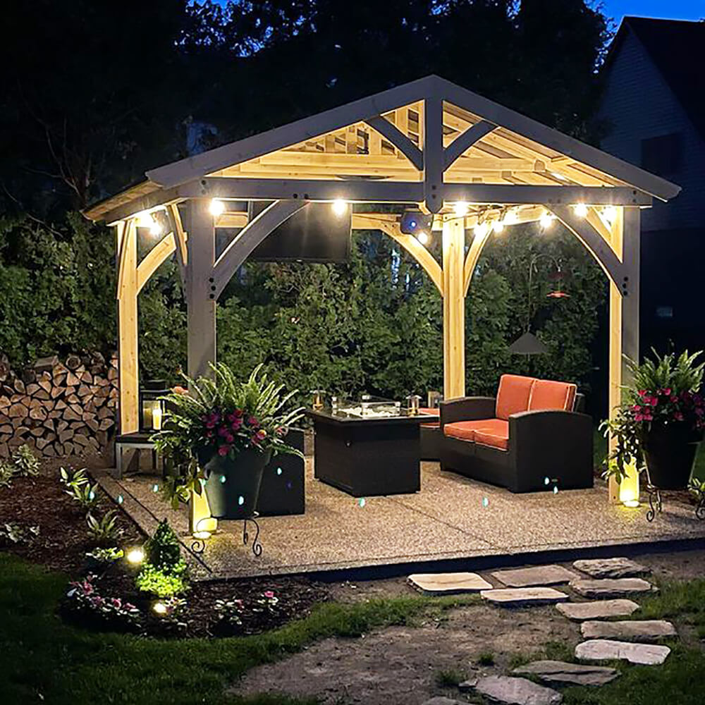 We replaced our old fire-pit with a Gazebo - Yardistry Structures - Gazebos,  Pavilions and Pergolas